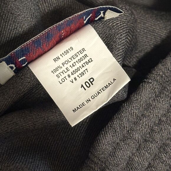 *DonnKenny PETITE Pants 10P Dark Gray Pull On Elastic Waist 100% Polyester - Picture 5 of 5